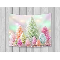 Rainbow Color Christmas Tree Tapestry For Living Room Dorm Wall Hanging Rug   253815322985
